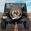 GeckoCustom Custom Photo Human Belongs To Dog Tire Cover T368 889798 Backup camera hole / 24 - 26 inches