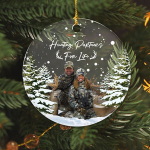 GeckoCustom Custom Photo Hunting Partners For Life Hunting Acrylic Ornament TH10 892181 3 inch