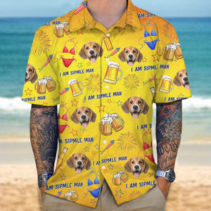 GeckoCustom Custom Photo I Am A Simple Man For Dog Lover Hawaii Shirt N304 889451