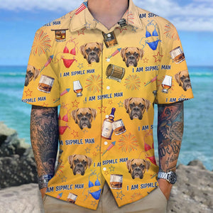 GeckoCustom Custom Photo I Am A Simple Man For Dog Lover Hawaii Shirt N304 889451