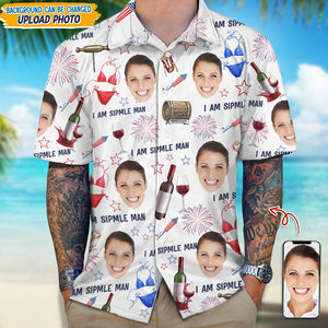 GeckoCustom Custom Photo I Am A Simple Man With Summer Design Hawaii Shirt N304 889449