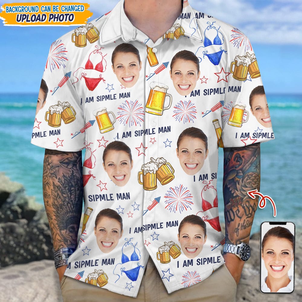 GeckoCustom Custom Photo I Am A Simple Man With Summer Design Hawaii Shirt N304 889449