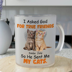 GeckoCustom Custom Photo I Asked God For A True Friend Pet Glass Mug HA75 889900