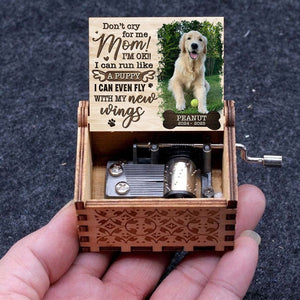 GeckoCustom Custom Photo I Can Run With My New Wings Dog Cat Memorial Music Box HO82 893500