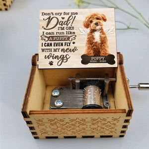 GeckoCustom Custom Photo I Can Run With My New Wings Dog Cat Memorial Music Box HO82 893500