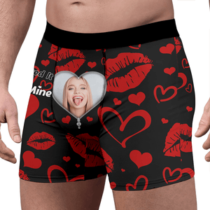 GeckoCustom Custom Photo I Licked It So It's Mine Man's Boxer Gift For Husband, Boyfriend CH07 895218