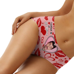 GeckoCustom Custom Photo I Licked It So It's Mine Underwear For Women Gift For Girlfriend, Wife CH07 895220