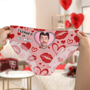 GeckoCustom Custom Photo I Licked It So It's Mine Underwear For Women Gift For Girlfriend, Wife CH07 895220