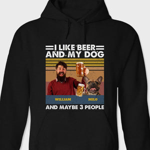 GeckoCustom Custom Photo I Like Beer And My Dog With Retro Style Shirt TA29 890200