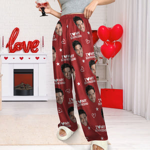 GeckoCustom Custom Photo I Love My Boyfriend/Girlfriend Valentine's Gift Pajamas For Couple TH10 892335