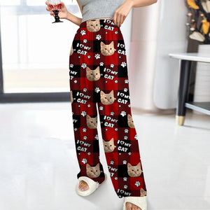 GeckoCustom Custom Photo I Love My Dog, I Love My  Cat Sweatpants HA75 895090 Pajamas Pants / For Kid / 3XS