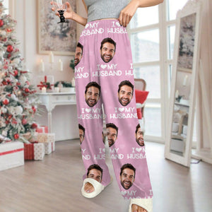 GeckoCustom Custom Photo I Love My Girlfriend Boyfriend Pajamas Valentines Gift For Him Her Husband Wife HA75 895042