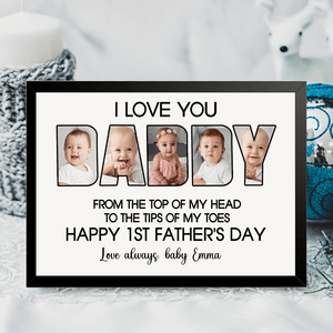 GeckoCustom Custom Photo I Love You Daddy Poster Canvas Picture Frame HA75 890586