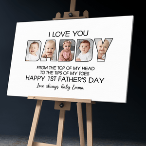 GeckoCustom Custom Photo I Love You Daddy Poster Canvas Picture Frame HA75 890586