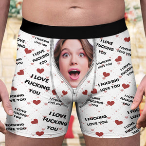 GeckoCustom Custom Photo I Love You I Love...You Men's Boxer Briefs DA199 890036