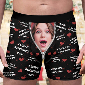 GeckoCustom Custom Photo I Love You I Love...You Men's Boxer Briefs DA199 890036