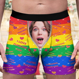 GeckoCustom Custom Photo I Love You I Love...You Men's Boxer Briefs DA199 890036