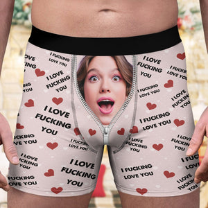 GeckoCustom Custom Photo I Love You I Love...You Men's Boxer Briefs DA199 890036