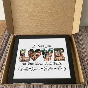 GeckoCustom Custom Photo I Love You To Moon And Back Picture Frame TH10 892187 Picture Frame / 10"x8"