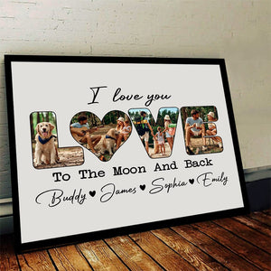 GeckoCustom Custom Photo I Love You To Moon And Back Picture Frame TH10 892187 Picture Frame / 10"x8"