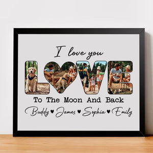 GeckoCustom Custom Photo I Love You To Moon And Back Picture Frame TH10 892187 Picture Frame / 10"x8"