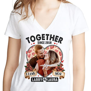 GeckoCustom Custom Photo I Love You Together Since Couple Bright Shirt TA29 890190