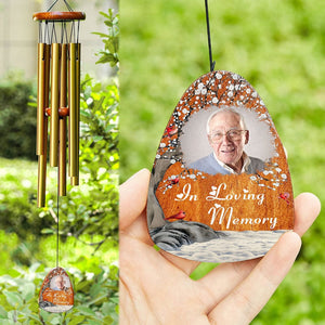 GeckoCustom Custom Photo I'm Always With You Memorial Gift Wind Chimes TA29 890191 Brown