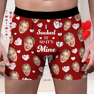 GeckoCustom Custom Photo I Sucked It - I Licked It Man's Boxer Valentine's Day, Anniversary Gift HA75 891816