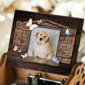 GeckoCustom Custom Photo If Love Could Have Saved You Dog Cat Memorial Music Box HO82 893502 2.5x2x1.6 inches (6.4x5.2x4.2cm)