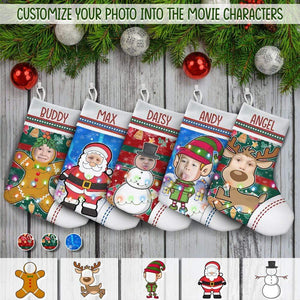 GeckoCustom Custom Photo In Hole Christmas Stocking TA29