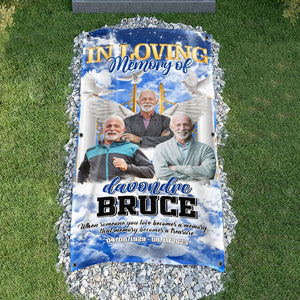 GeckoCustom Custom Photo In Loving Memory Of Memorial Grave Blanket N369 890232