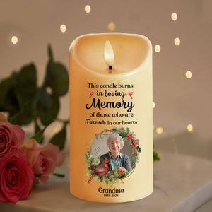 GeckoCustom Custom Photo In Loving Memory Of Precious Moments Memorial LED Candle HA75 891839