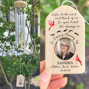 GeckoCustom Custom Photo In Loving Memory Of You Memorial Wind Chimes N304 889923