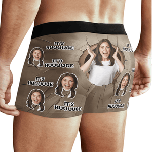 GeckoCustom Custom Photo It's Huge Boxer Funny Gift For Husband Boyfriend CH07 895230