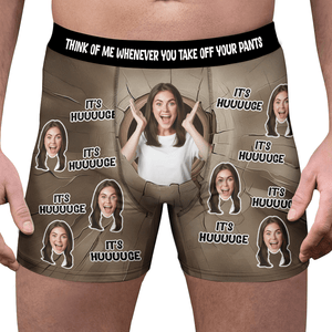 GeckoCustom Custom Photo It's Huge Boxer Funny Gift For Husband Boyfriend CH07 895230