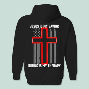 GeckoCustom Custom Photo Jesus Is My Savior Biker Shirt 889485