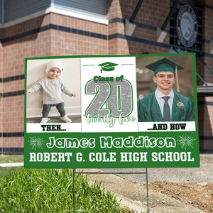 GeckoCustom Custom Photo Let's Make Memories All Grown Up Class Of 2025 Graduation Yard Sign HO82 893466