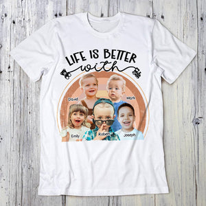 GeckoCustom Custom Photo Life Is Better With Grandkids Family Bright Shirt N304 890252