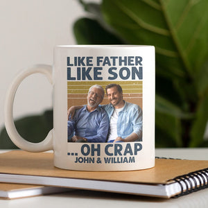 GeckoCustom Custom Photo Like Father Like Son Family Mug N304 890313