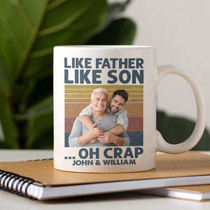 GeckoCustom Custom Photo Like Father Like Son Family Mug N304 890313