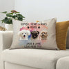 GeckoCustom Custom Photo Live Here Too For Dog Lovers Medium Pillow H082 890476