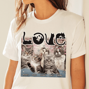 GeckoCustom Custom Photo Love Cats Vintage Bootleg Bright Shirt N304 890140