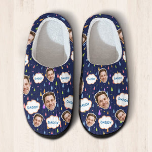 GeckoCustom Custom Photo Love You Daddy Christmas Gift Slippers HO82 893020