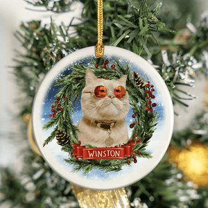 GeckoCustom Custom Photo Lovely Dogs Cats Christmas Ceramic Ornament TH10 891399