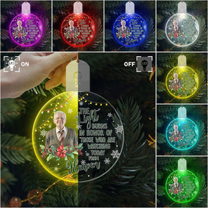 GeckoCustom Custom Photo Memorial Light Of Those Who Are Watching Today From Heaven Circle Led Acrylic Ornament HO82 893286 3 inches