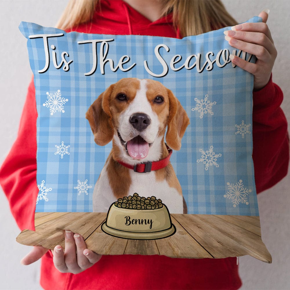 GeckoCustom Custom Photo Meowy Catmas - Merry Woofmas Dog, Cat Pillow HA75 891280
