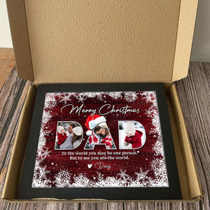 GeckoCustom Custom Photo Merry Christmas For Dad Family Picture Frame TA29 HO82 889898 10"x8"