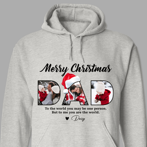 GeckoCustom Custom Photo Merry Christmas For Dad Family Shirt TA29 889902