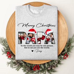 Custom Photo Merry Christmas For Dad Family Shirt TA29 889902