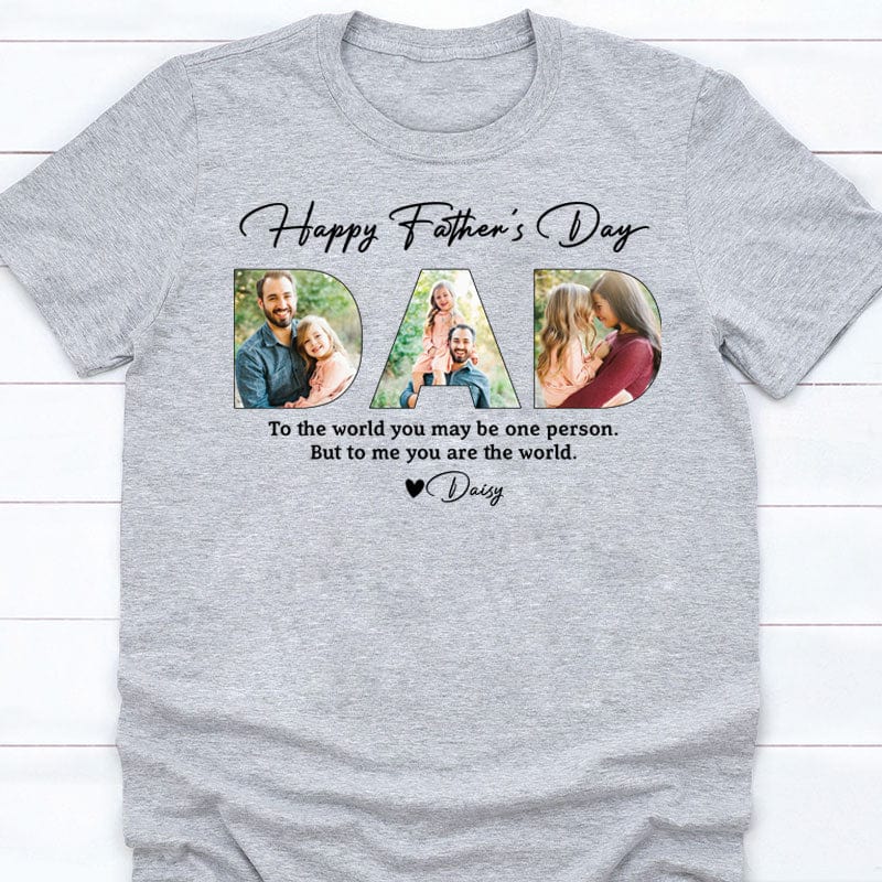 GeckoCustom Custom Photo Merry Christmas For Dad Family Shirt TA29 889902